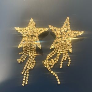 VINTAGE- Shooting star and tassel earrings